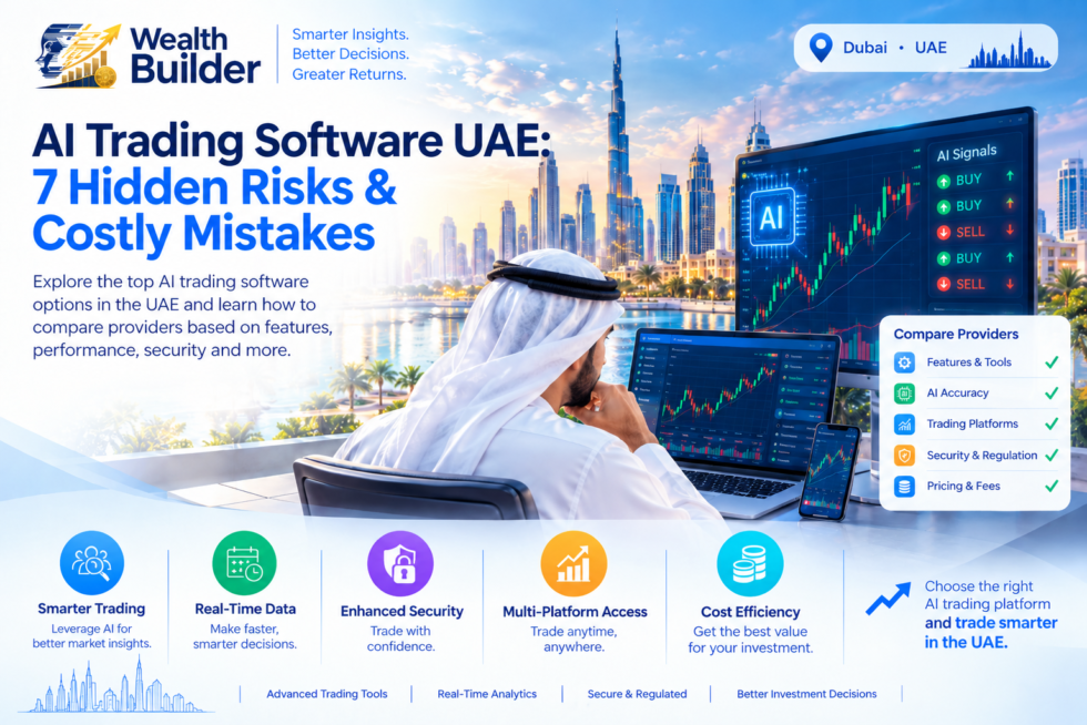 AI trading software dashboard showing market analysis for UAE investors